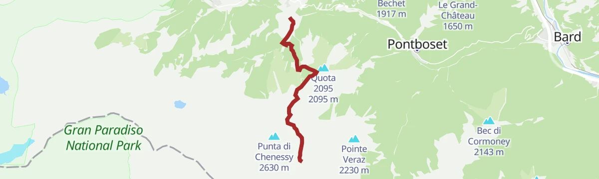 Route map: Lago Cornuto